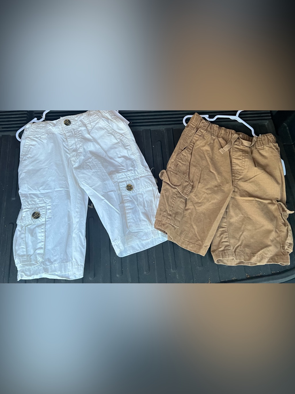 Bundle- Tommy Hilfiger, White Lightweight, Cotton, And Gymboree Cargo Shorts